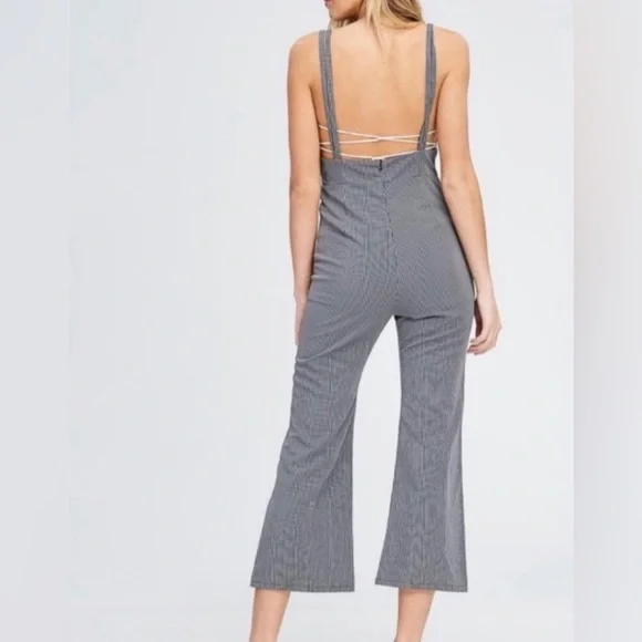 Emory Park Pinstripe Jumpsuit - Picture 2 of 4